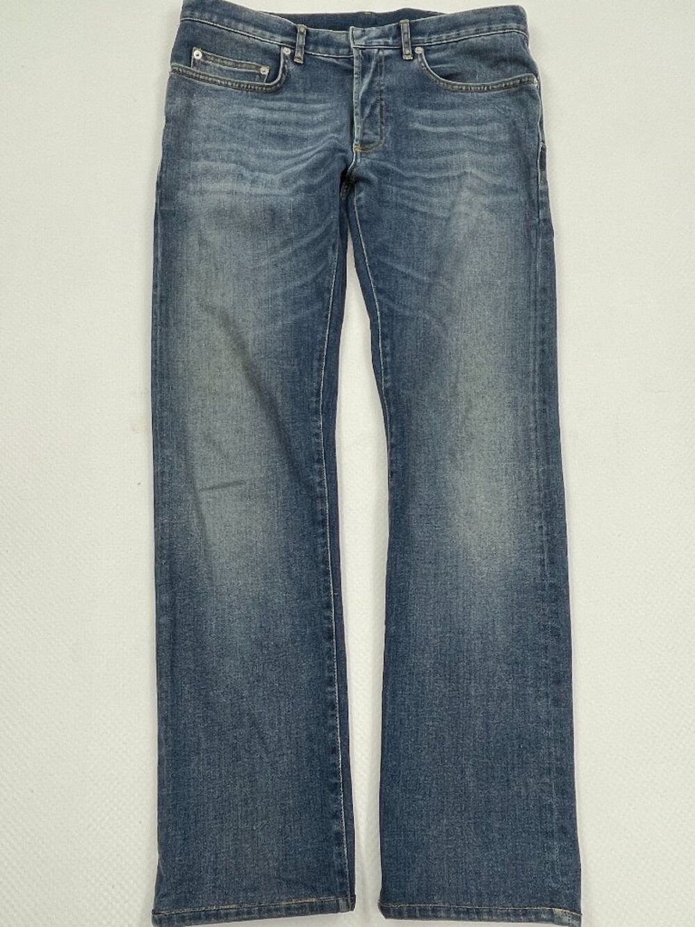 Dior Homme Slim Straight Mid Rise Whiskered Designer Jeans Men's 32 Fits 33x30
